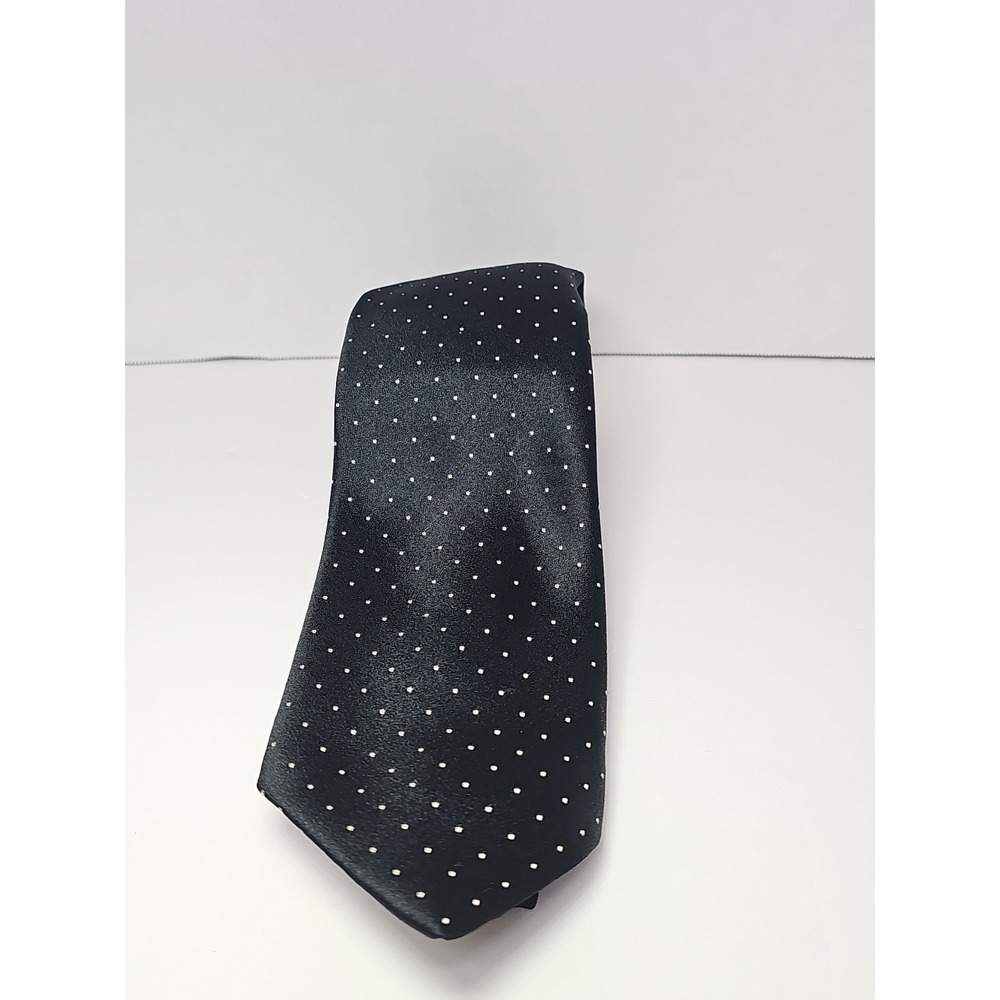 Claybrooke Men's Polka Dot Necktie‎  Classic Black Tie